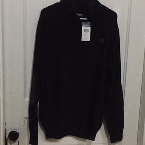 NWT CHAPS size med black knit sweater. Men’s